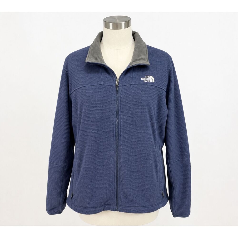 Men’s North face Jacket Windwall Navy Blue & Gray Size XL Full Zip Outdoor Gorp